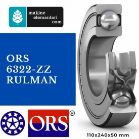 6322 ZZ Ors Rulman - Çelik Kapak 110x250x50 mm 110*250*50 mm